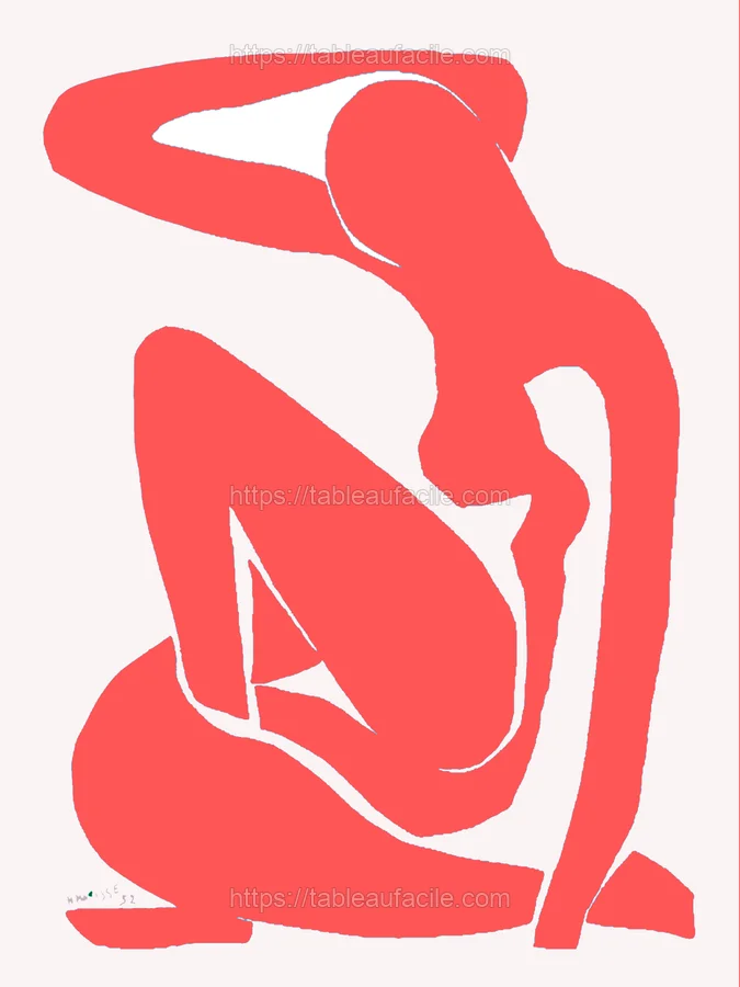Aesthetic Art set of 6 red